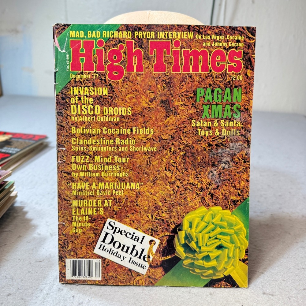 High‎ Times Magazine December 1977 Adult OS Multi Good Pagan Xmas Richard Pryor